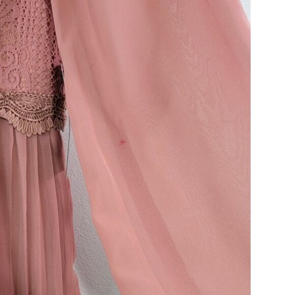 Zara Dress Womens Medium Charlisa Rusty Rose Lace Dress Whimsical Boho Dess NWT - Picture 10 of 13